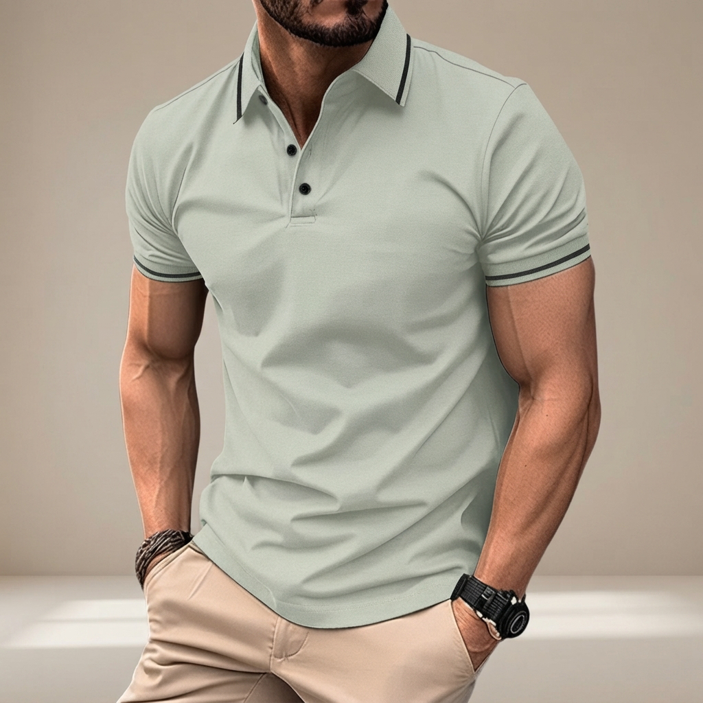 Elvan - Easygoing Half-Button Polo Shirt