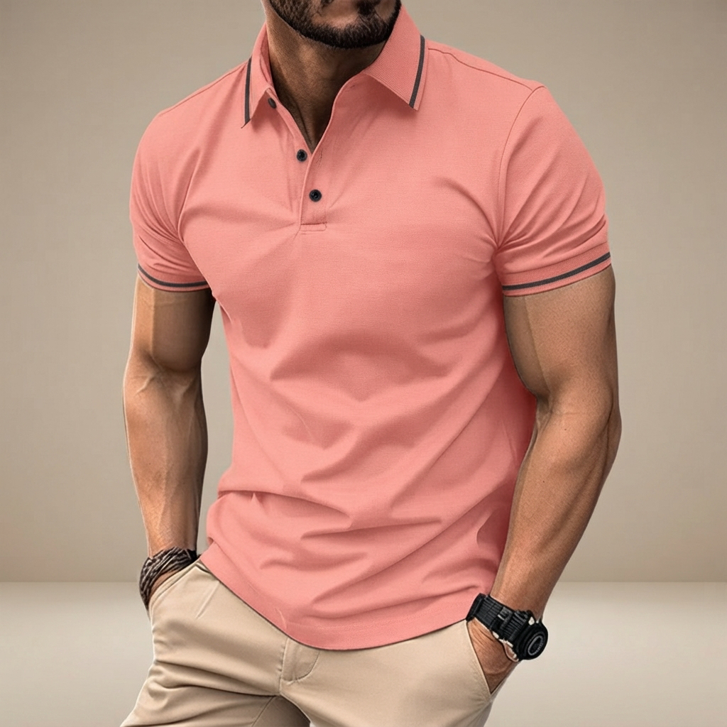 Elvan - Easygoing Half-Button Polo Shirt