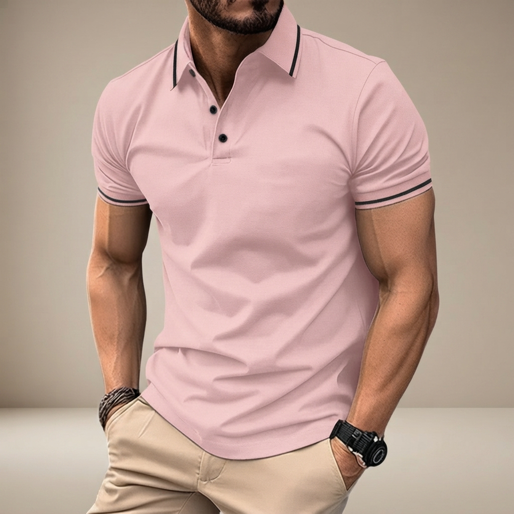 Elvan - Easygoing Half-Button Polo Shirt