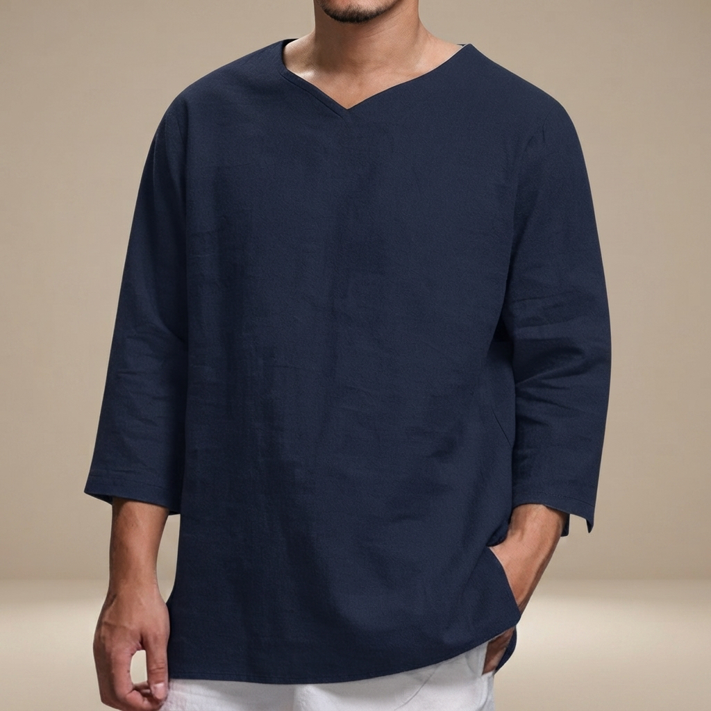 Edwin - Loose V-Neck Everyday Shirt