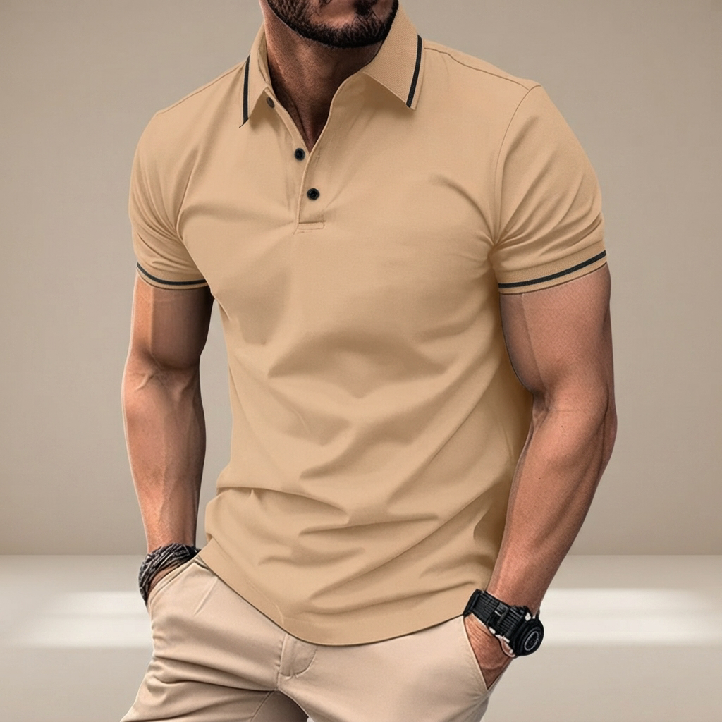 Elvan - Easygoing Half-Button Polo Shirt