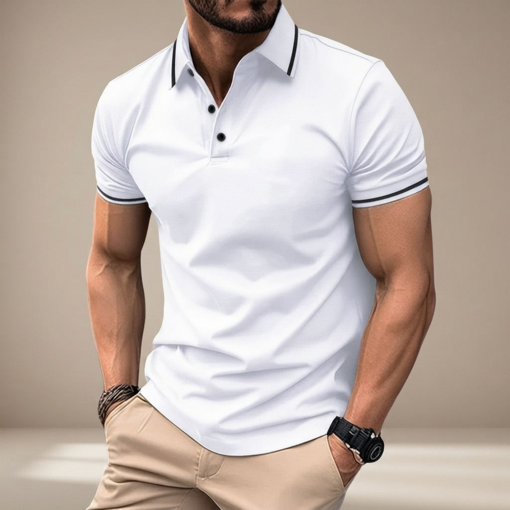 Elvan - Easygoing Half-Button Polo Shirt