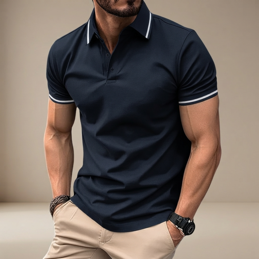 Elvan - Easygoing Half-Button Polo Shirt