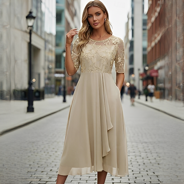 Victoria - Elegant Lace Hollow Dress