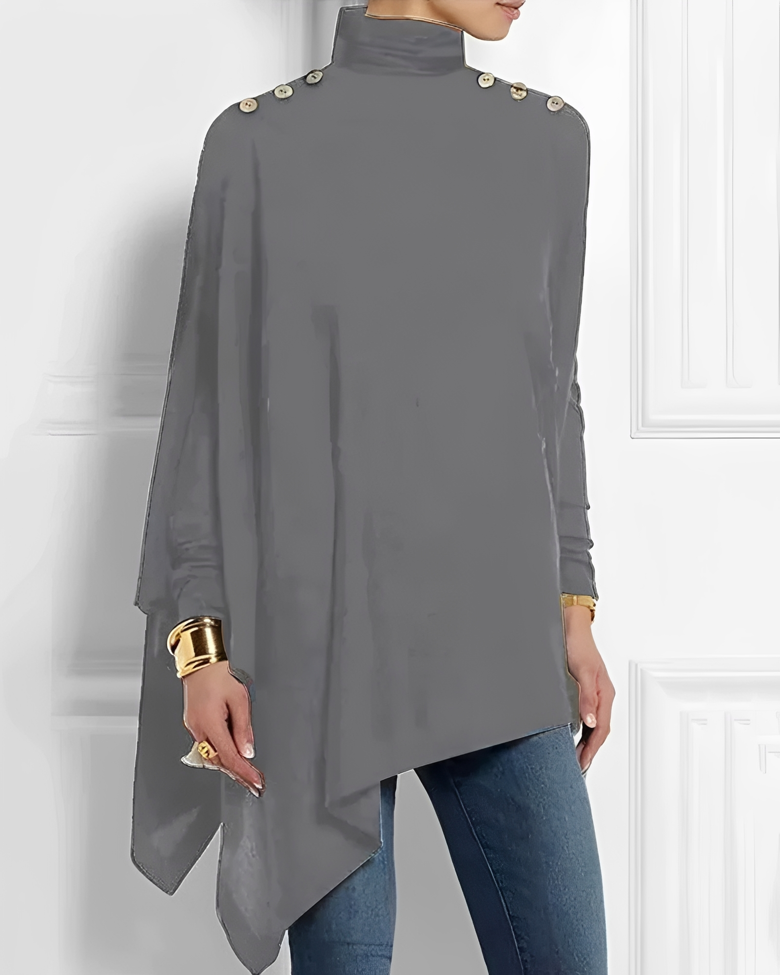 Rhoslyn - Stylish High-Neck Top