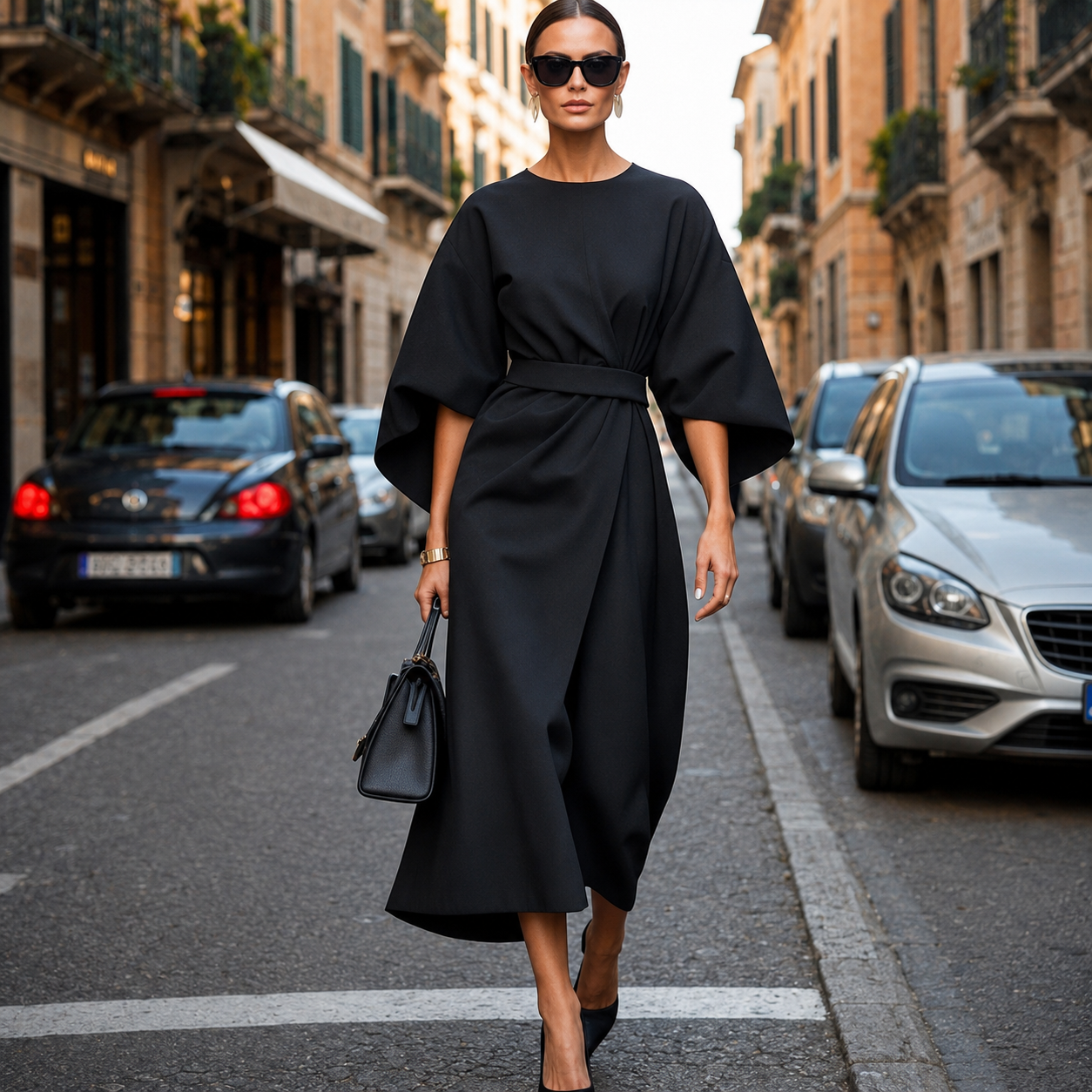 Sonia - Chic Batwing Sleeve Dress