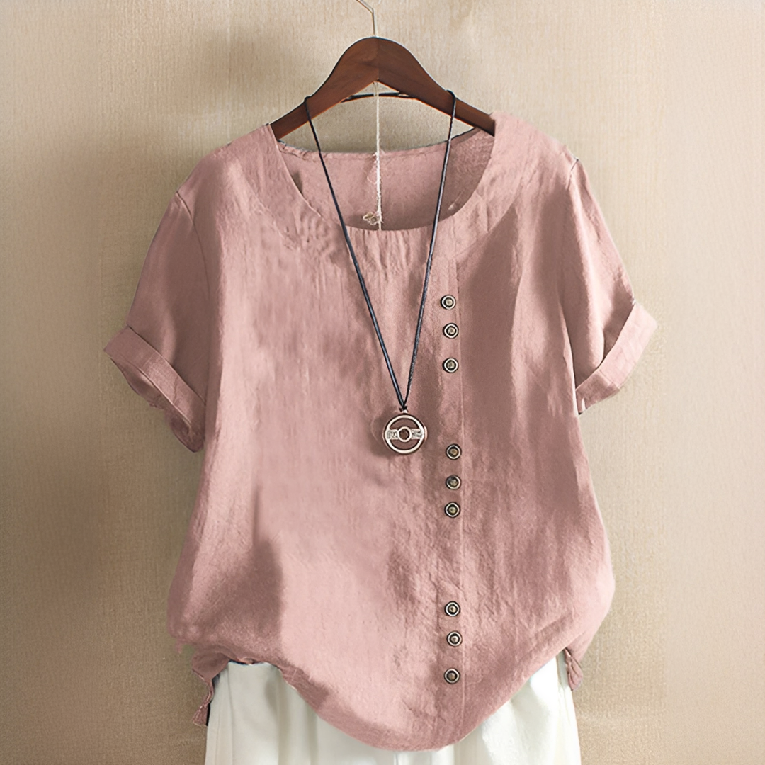 Noelle - Stylish Button Loose-Fit Blouse