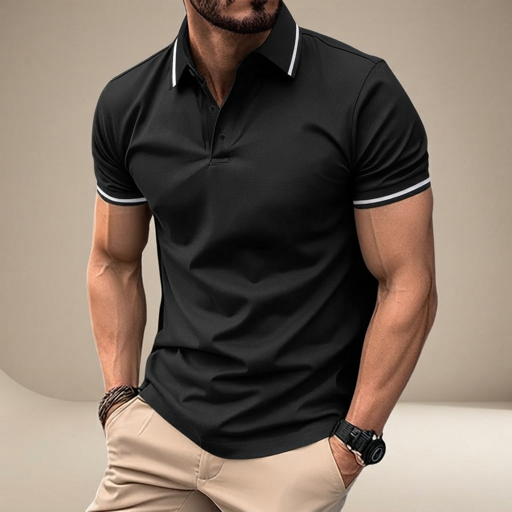 Elvan - Easygoing Half-Button Polo Shirt