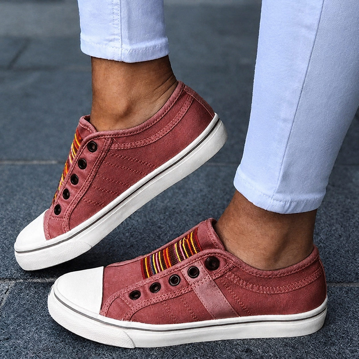 Jorrie - Classic Stretch Canvas Sneakers