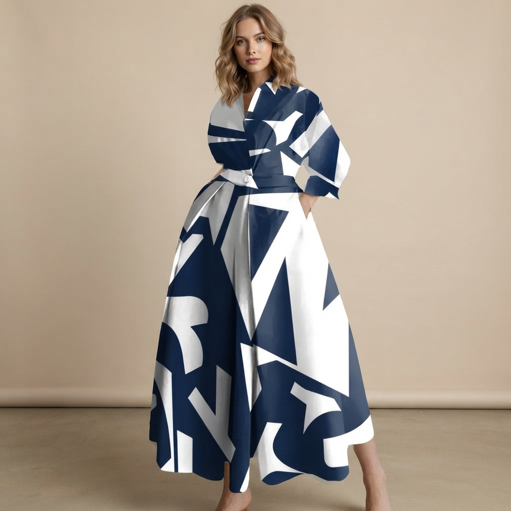 Laverne - Trendy Loose-Fit Midi Dress