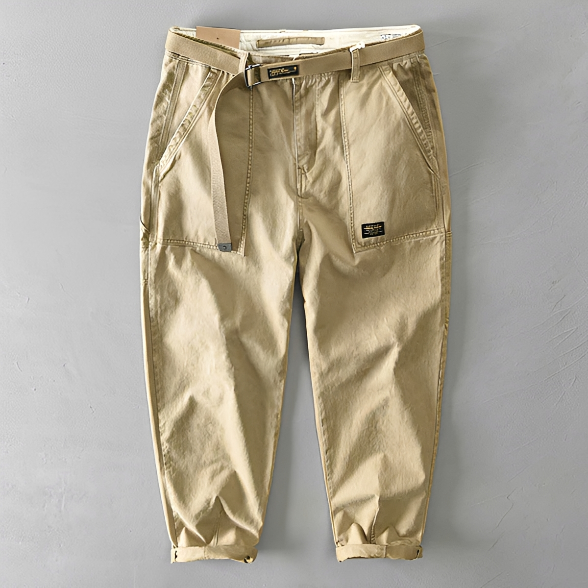 Jeoffrey - Casual Loose Trousers with Belt