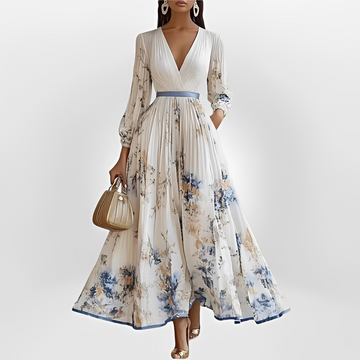 Klarise - Fashionable Cross V-Neck Dress
