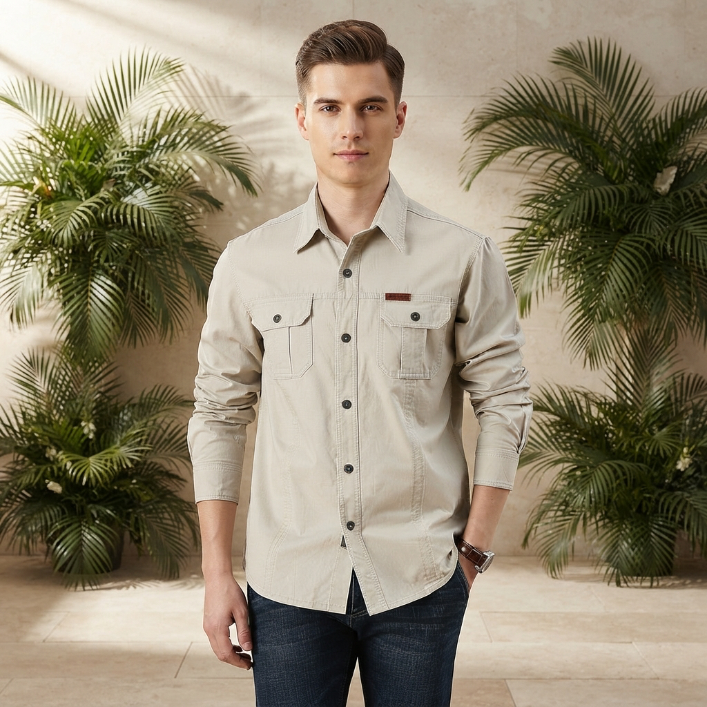 Hayden - Long-Sleeve Utility Shirt with Extra Pockets