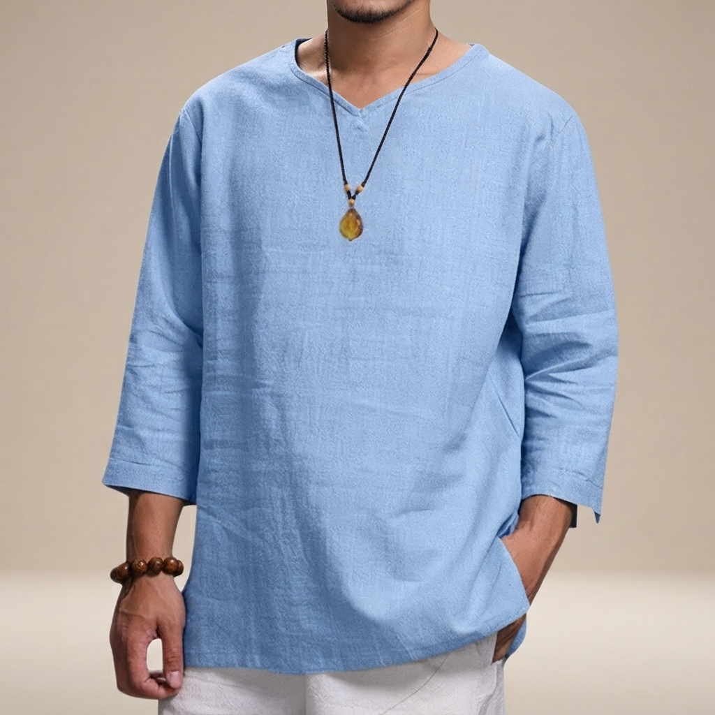 Edwin - Loose V-Neck Everyday Shirt