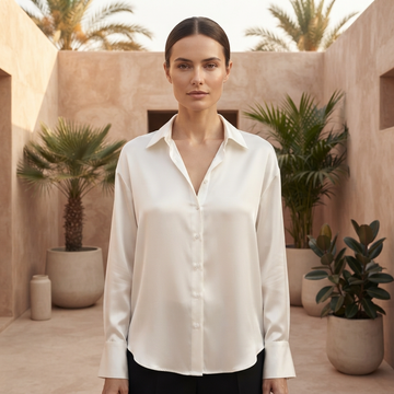 Chazzy - Casual Glossy Blouse
