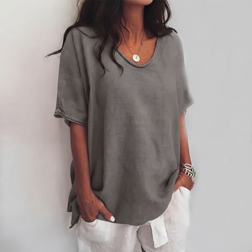 Aurora - Casual Round Neck T-Shirt