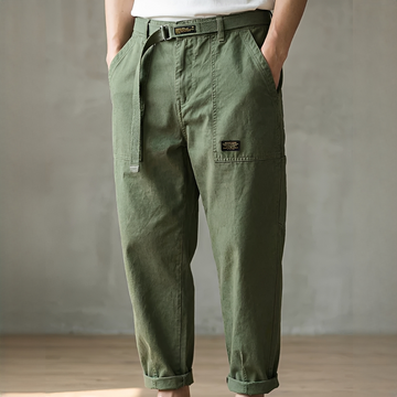 Jeoffrey - Casual Loose Trousers with Belt