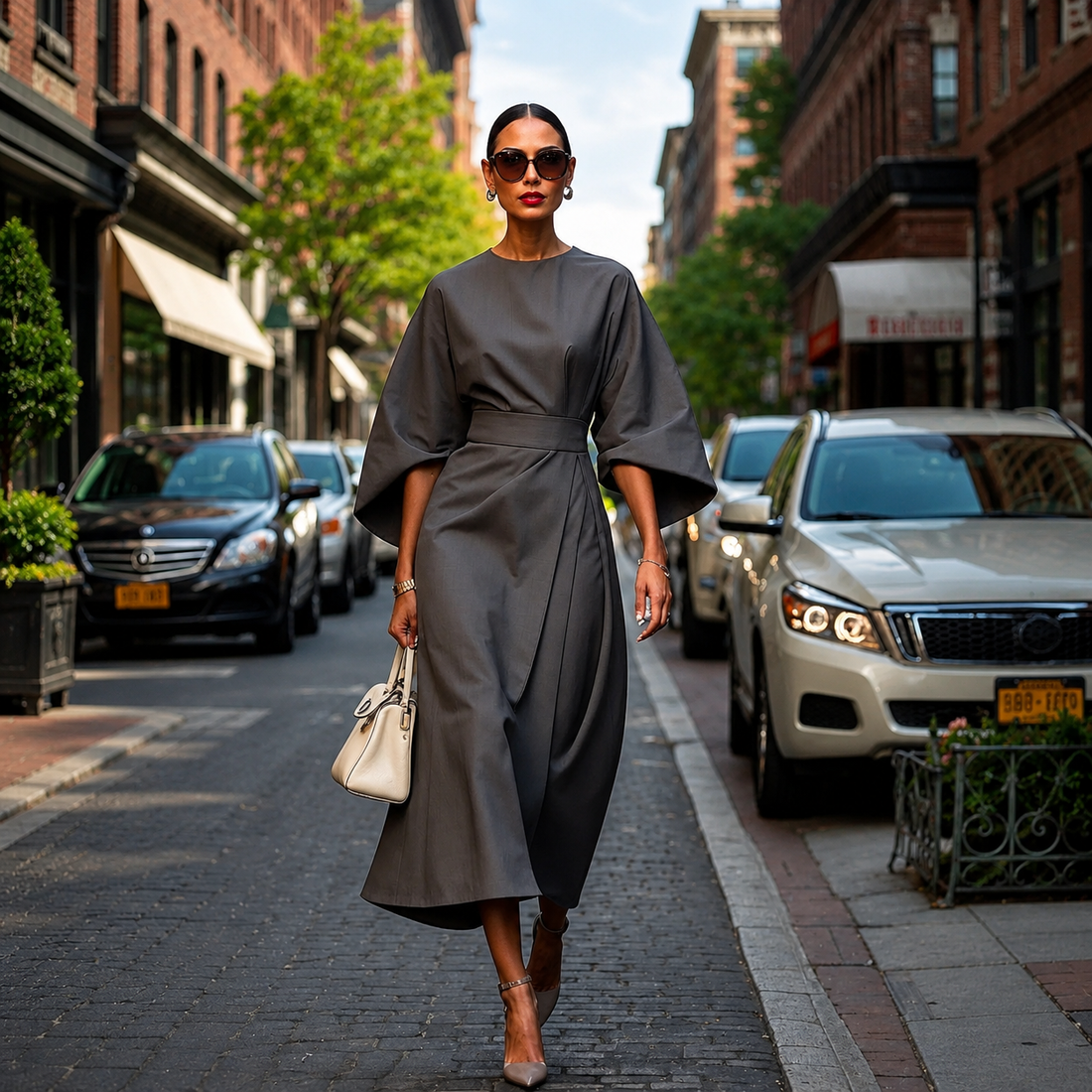 Sonia - Chic Batwing Sleeve Dress