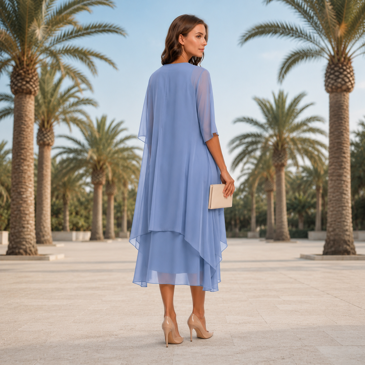 Krystal - Fashionable Two-Piece Midi Dress