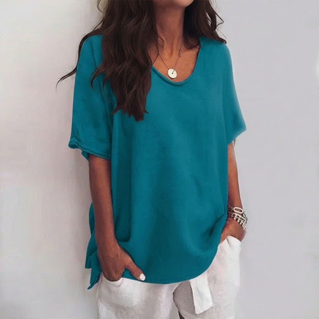 Aurora - Casual Round Neck T-Shirt