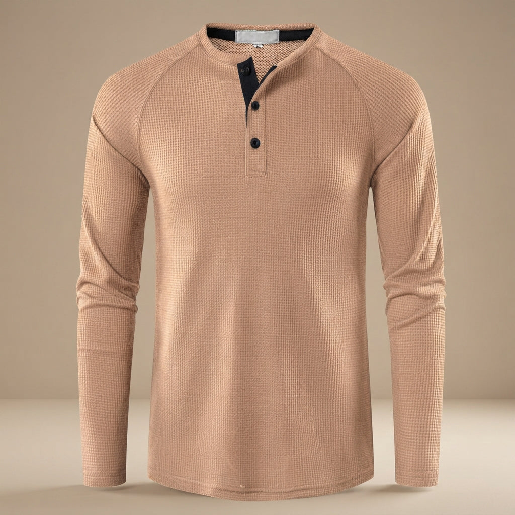 Teifion - Classic Waffle Henley Shirt