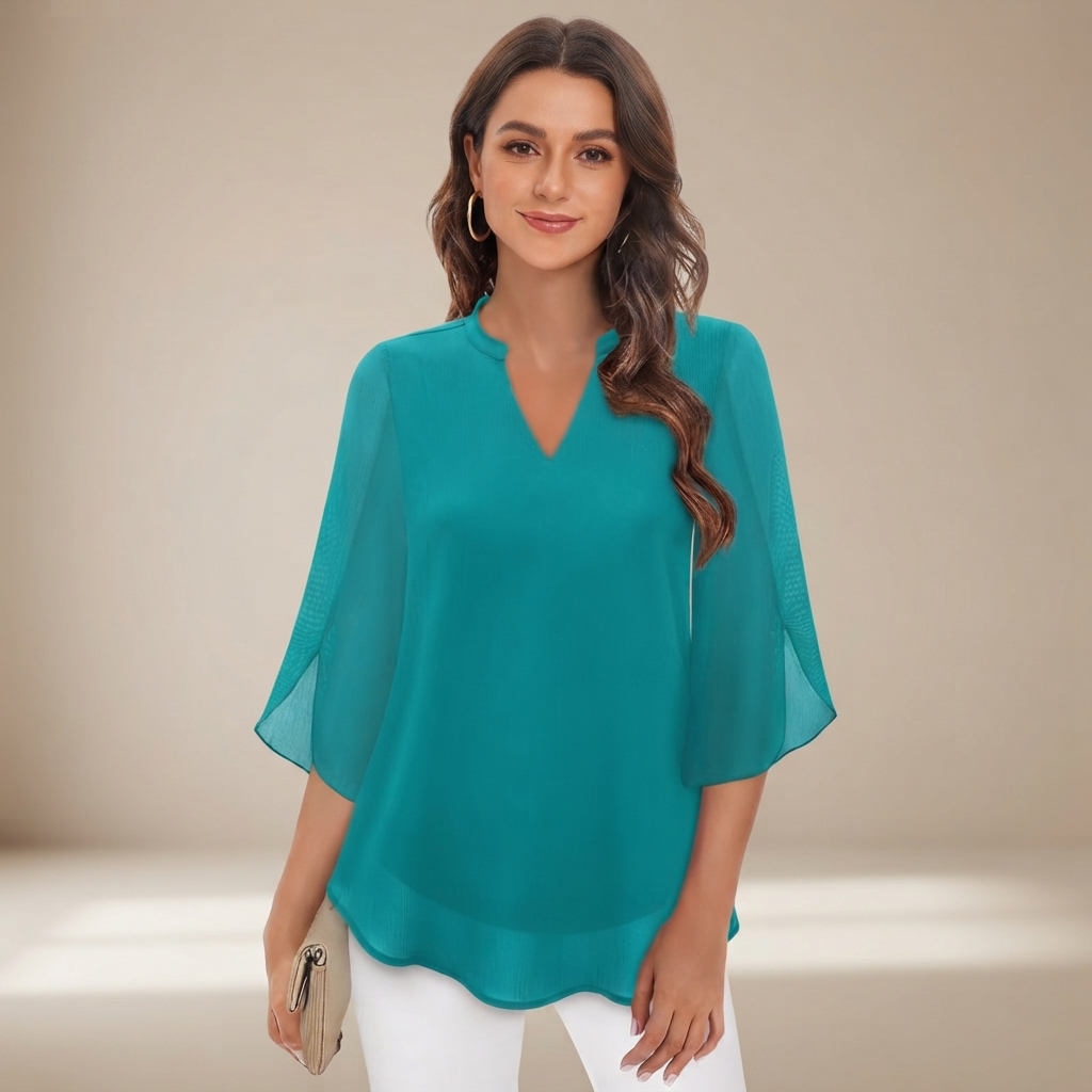Arsine - Chic Loose V-Neck Top