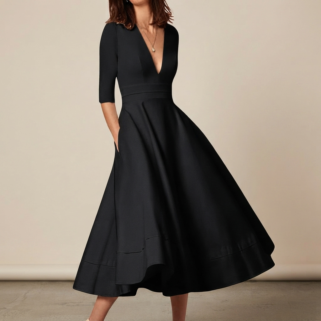 Debbie - Stylish V-Neck Dress
