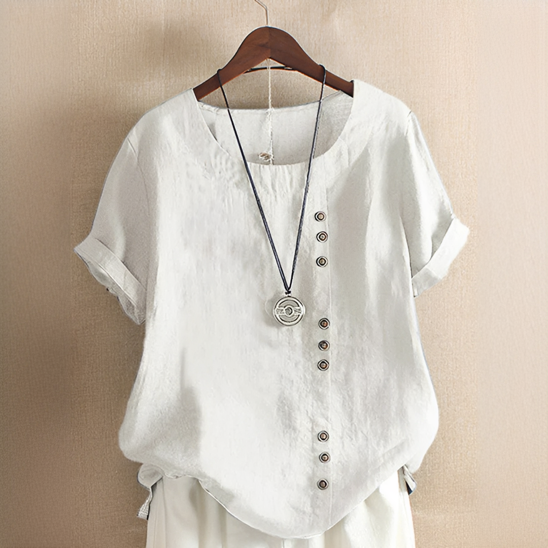 Noelle - Stylish Button Loose-Fit Blouse