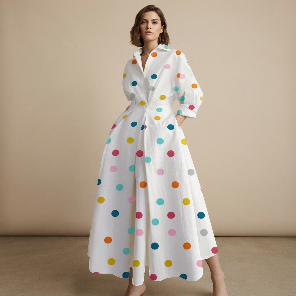 Laverne - Trendy Loose-Fit Midi Dress