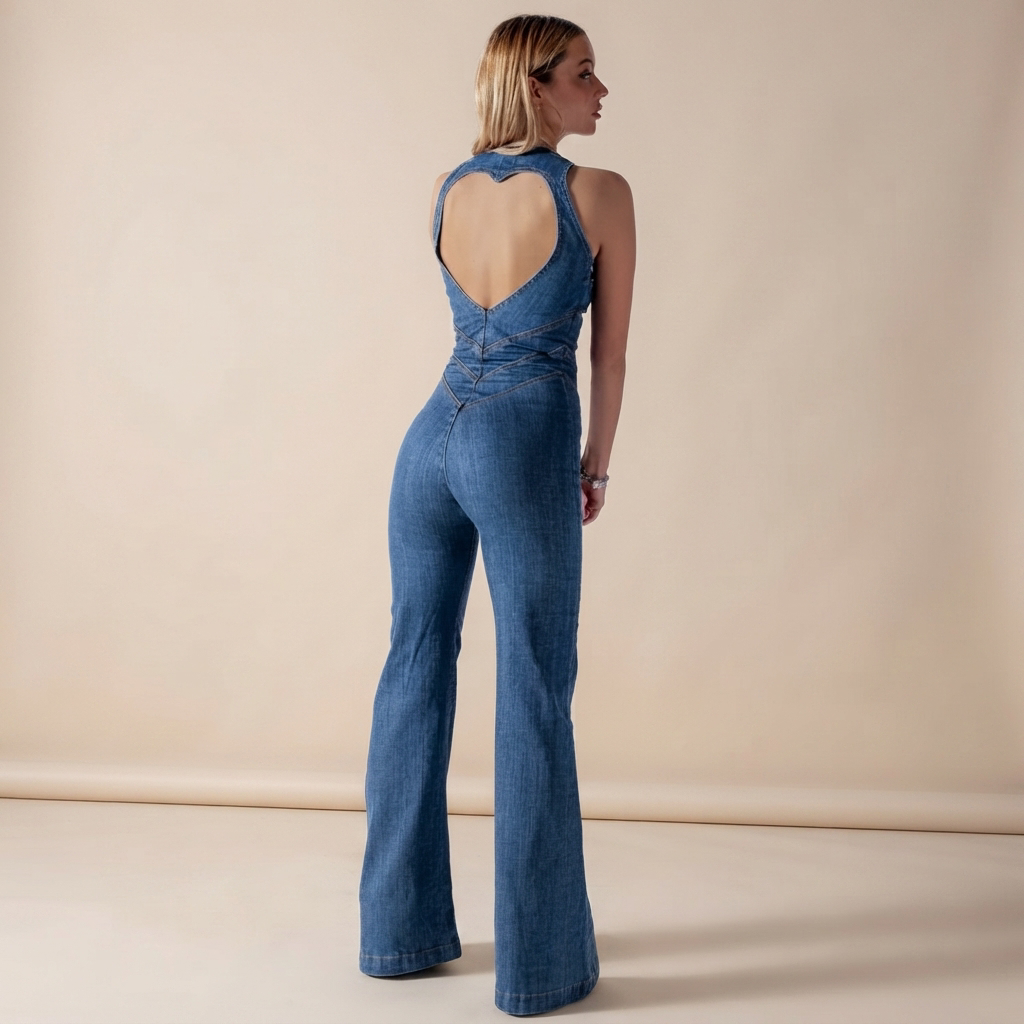 Rebecca - Vintage Style Zip-Up Jumpsuit