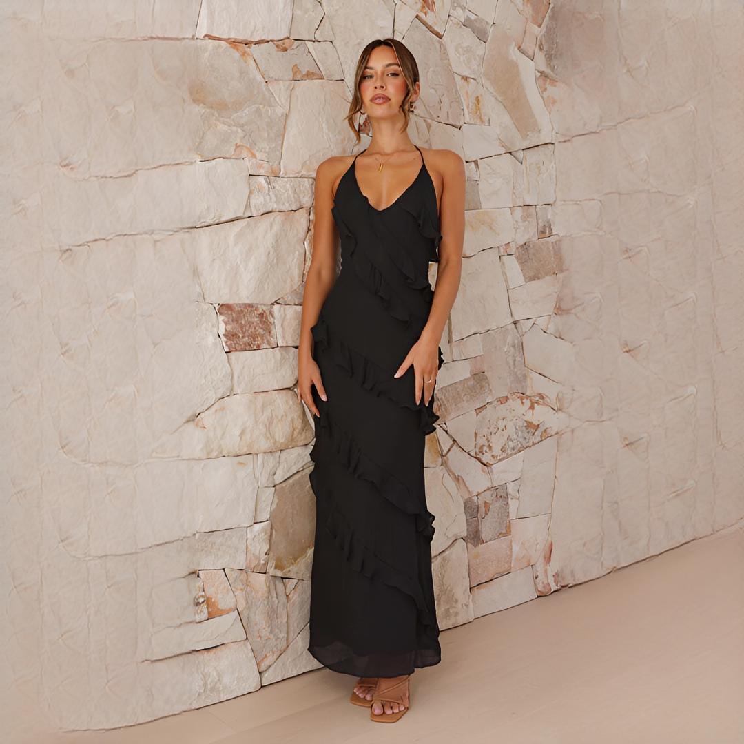 Latresia - Modern and Stylish Halter Dress