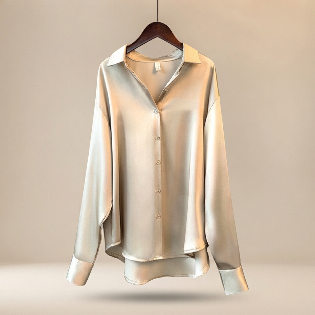 Chazzy - Casual Glossy Blouse