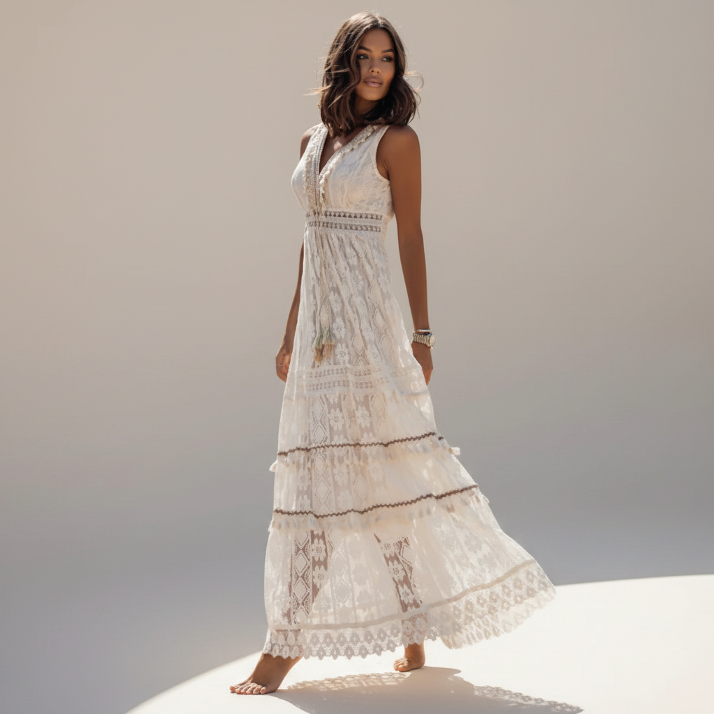 Barbarra - Elegant High-Waist Dress
