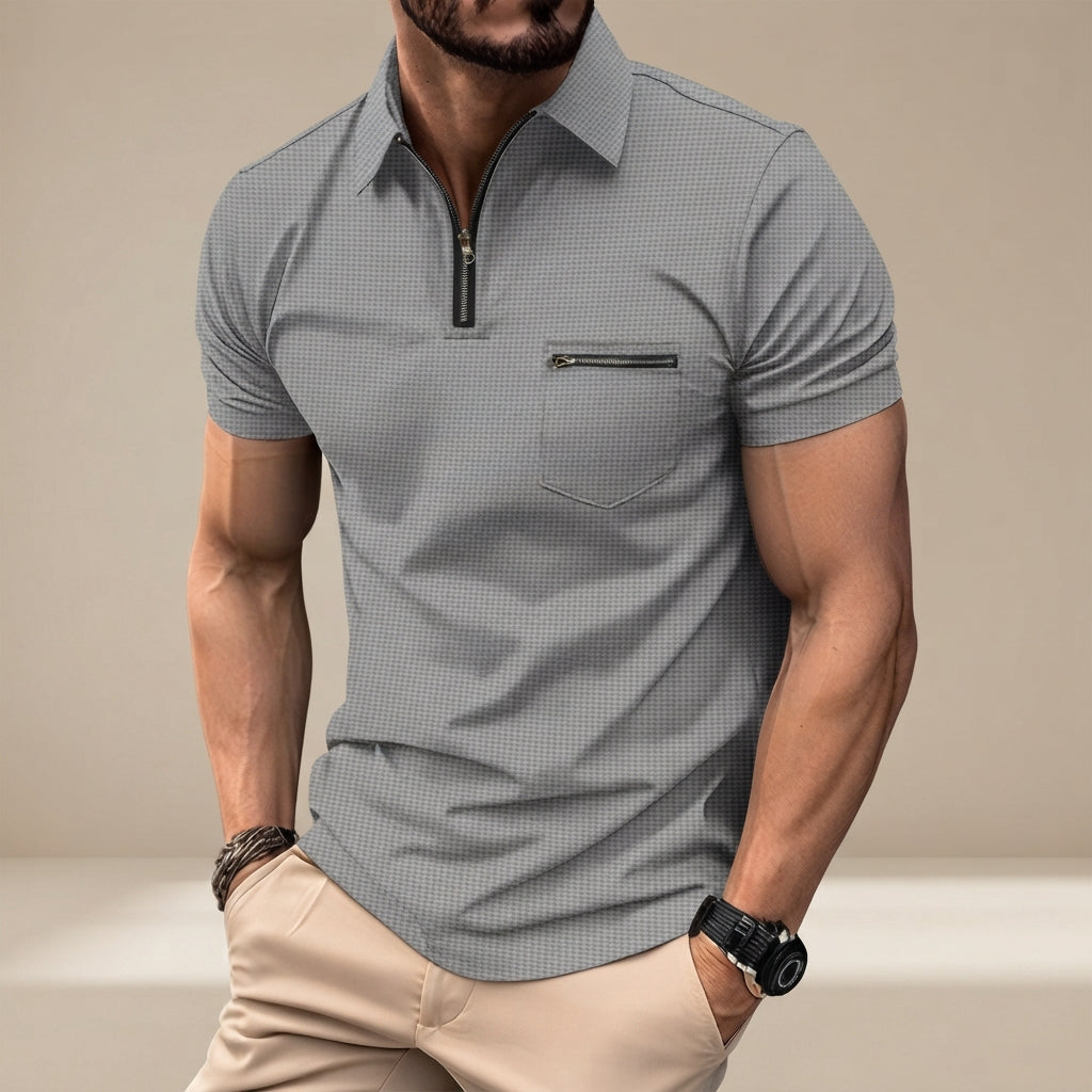 Barri - Classic Textured Polo Shirt