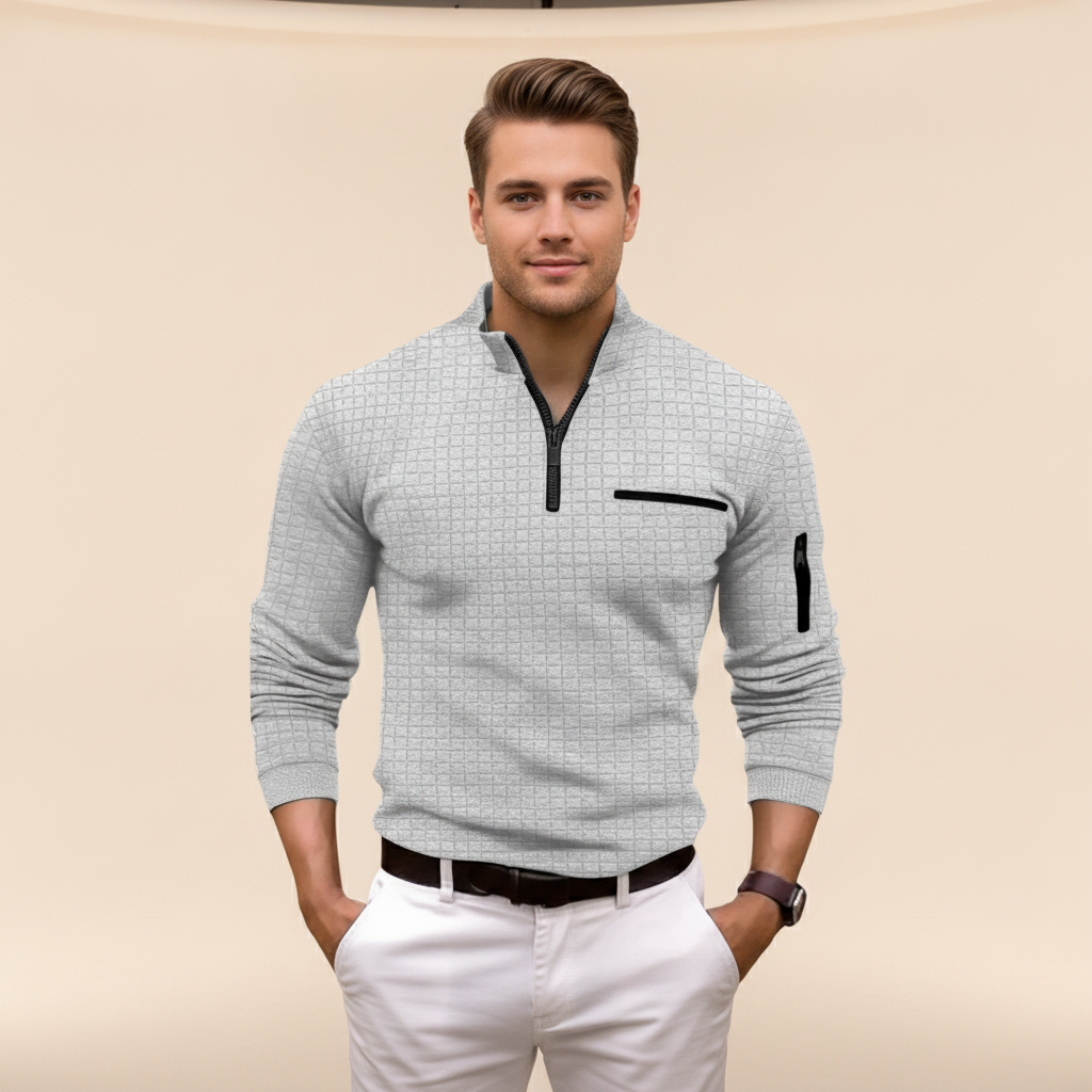 Andrey - Stylish Half-Zip Top