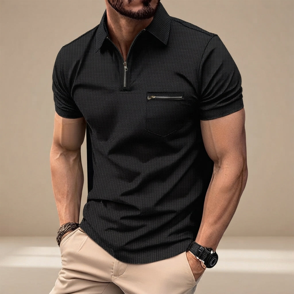 Barri - Classic Textured Polo Shirt