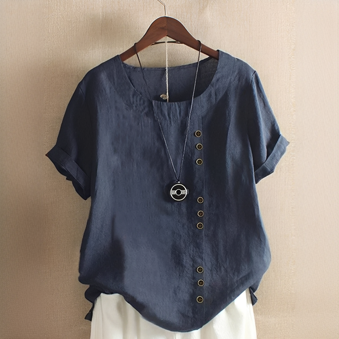 Noelle - Stylish Button Loose-Fit Blouse