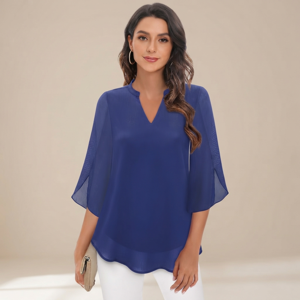 Arsine - Chic Loose V-Neck Top