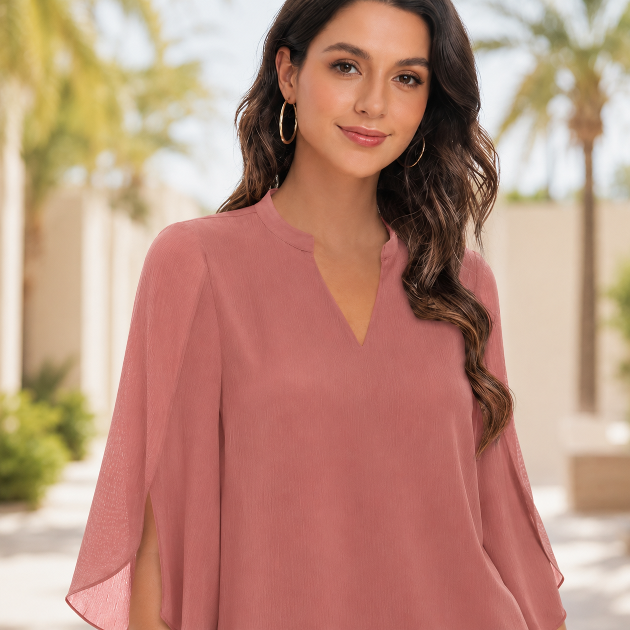 Arsine - Chic Loose V-Neck Top