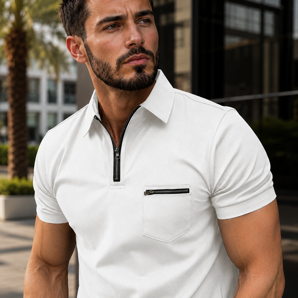 Barri - Classic Textured Polo Shirt