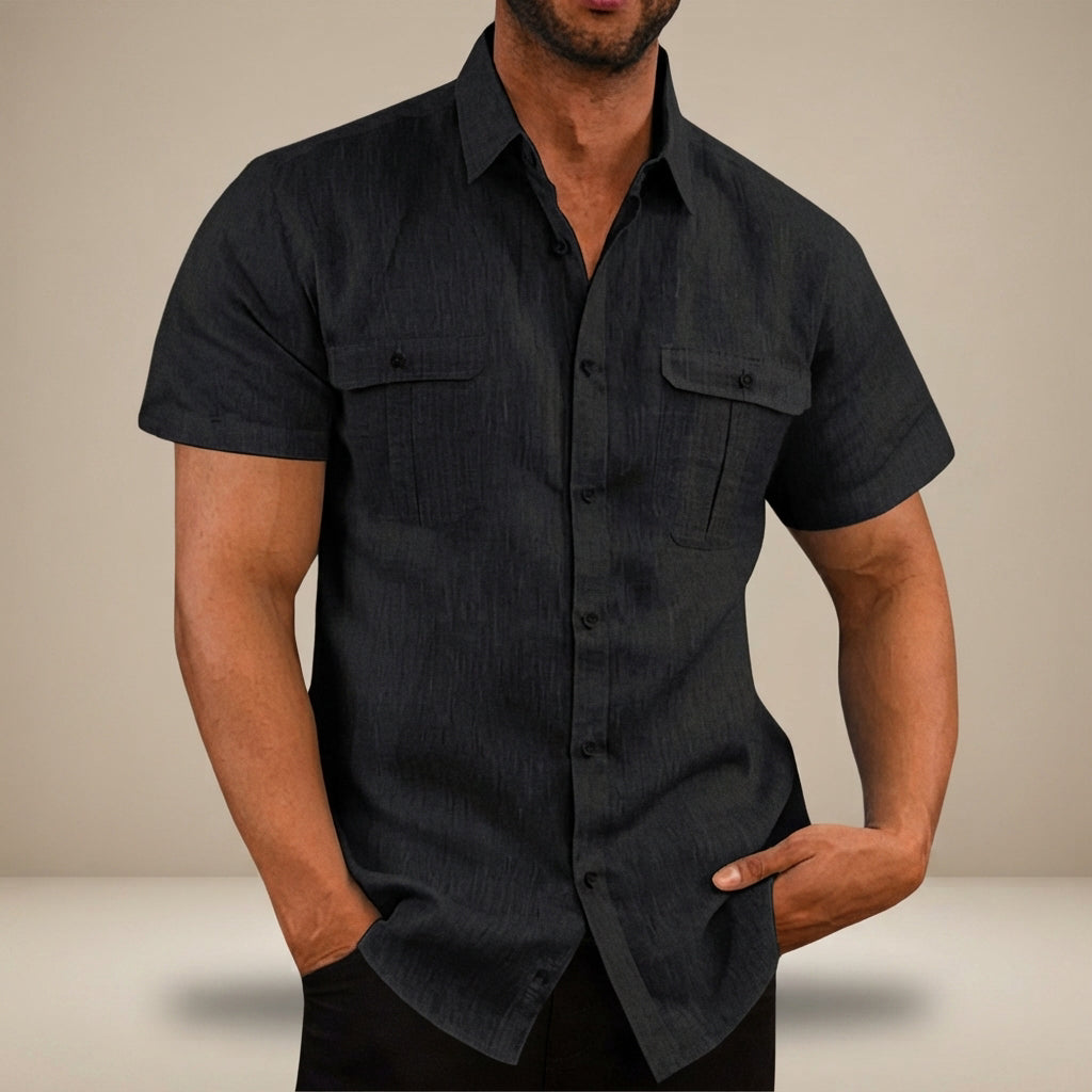 Lewys - Casual Button-Front Polo Shirt
