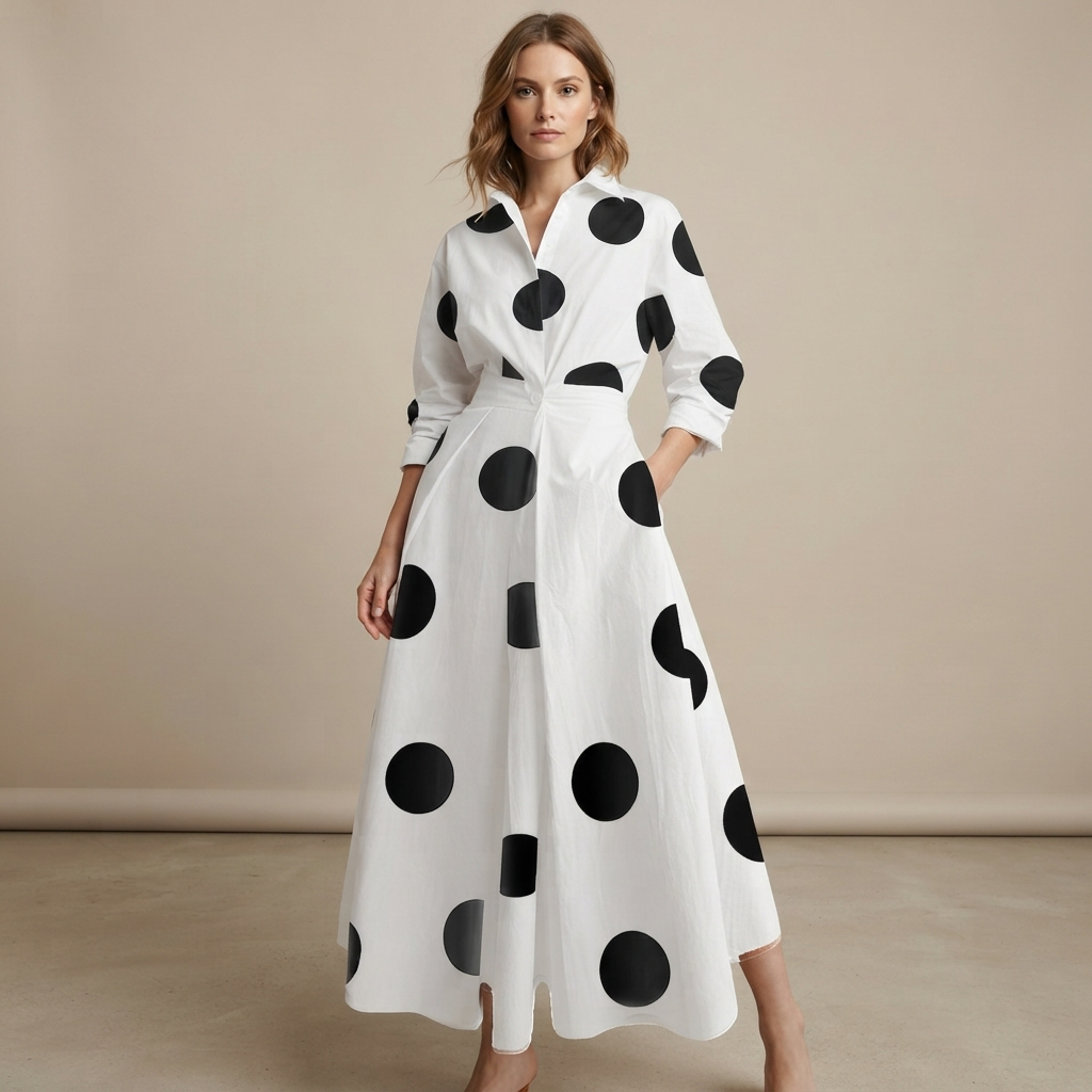 Laverne - Trendy Loose-Fit Midi Dress