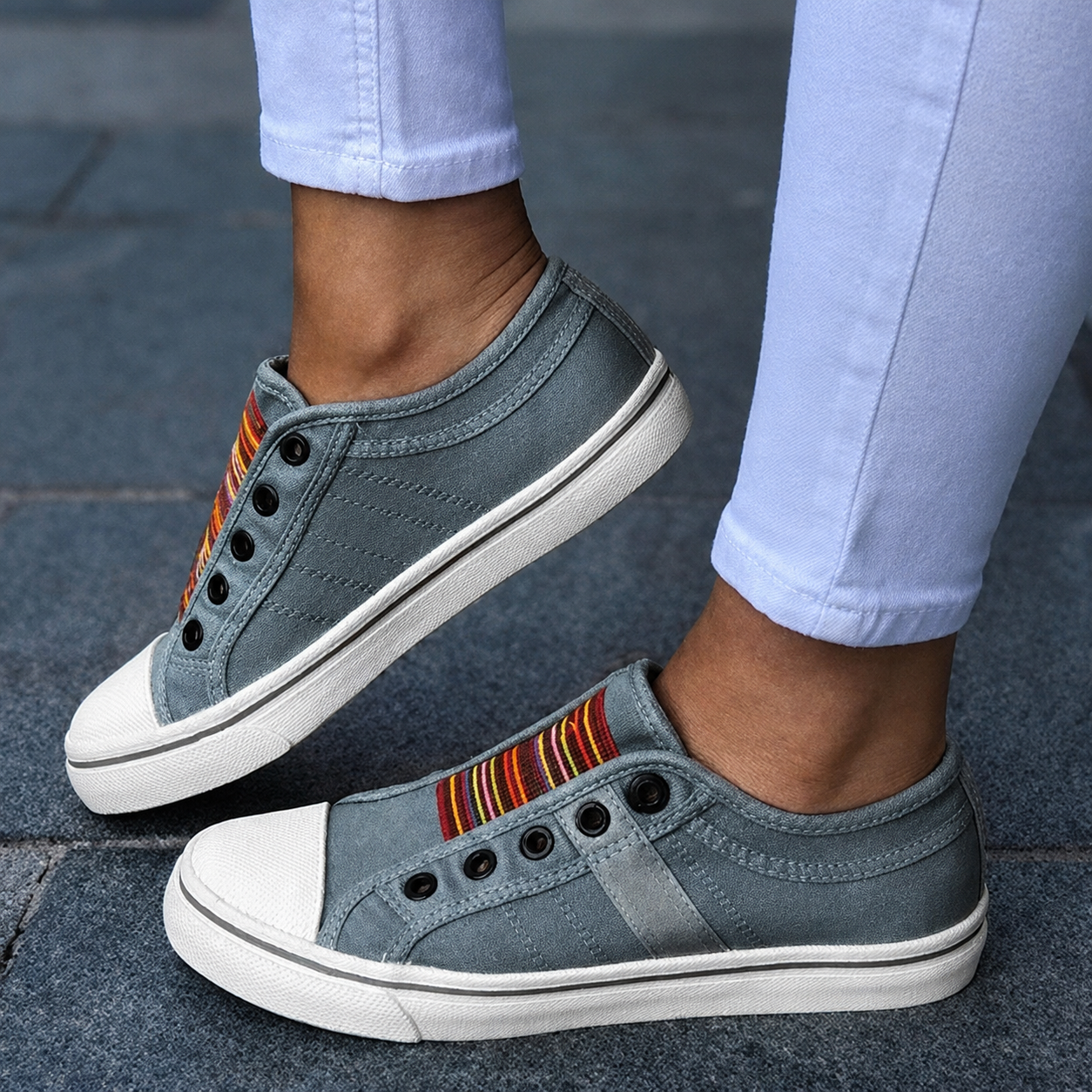 Jorrie - Classic Stretch Canvas Sneakers