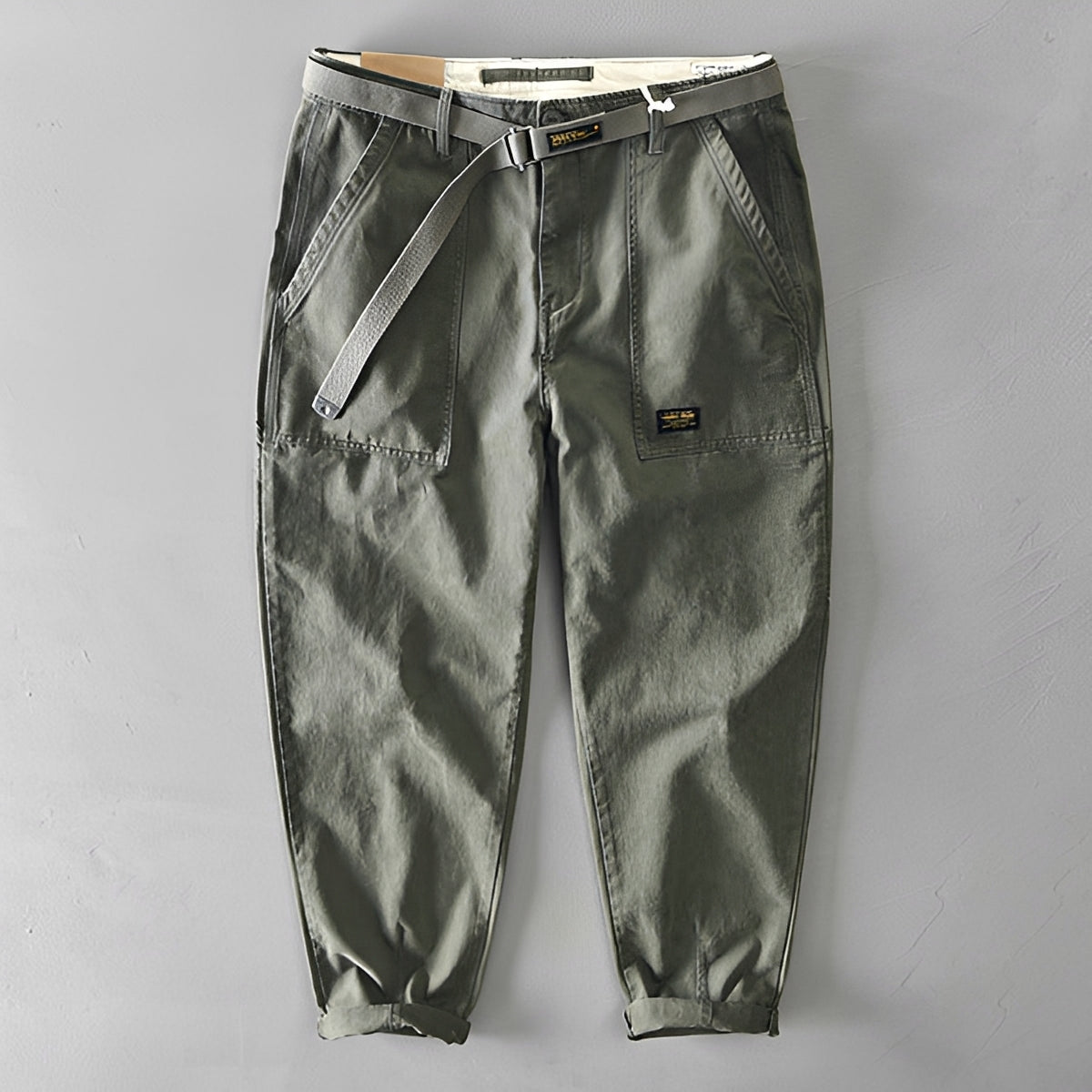 Jeoffrey - Casual Loose Trousers with Belt