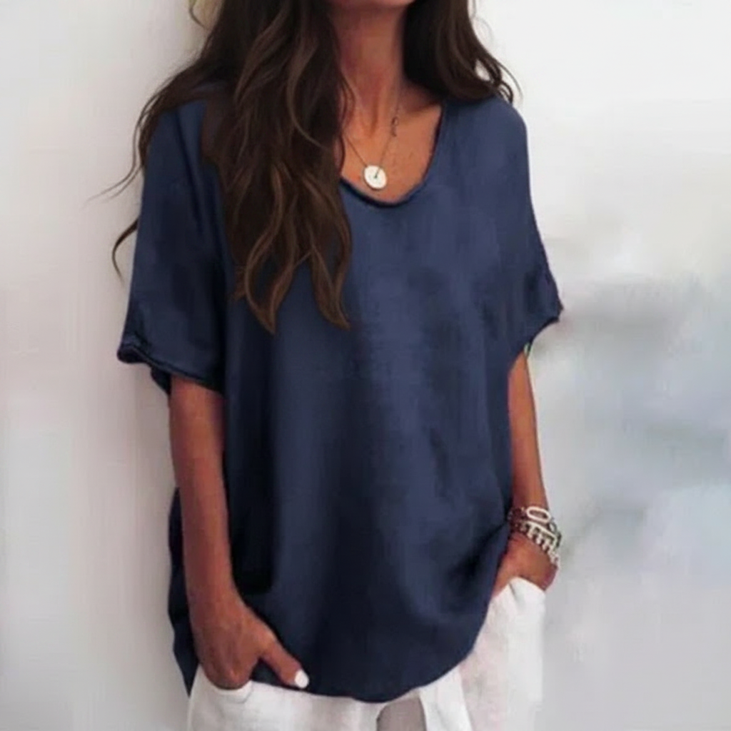 Aurora - Casual Round Neck T-Shirt
