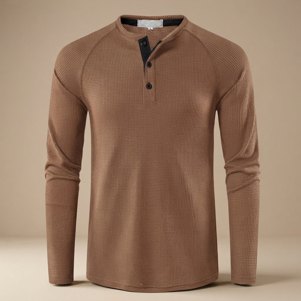 Teifion - Classic Waffle Henley Shirt