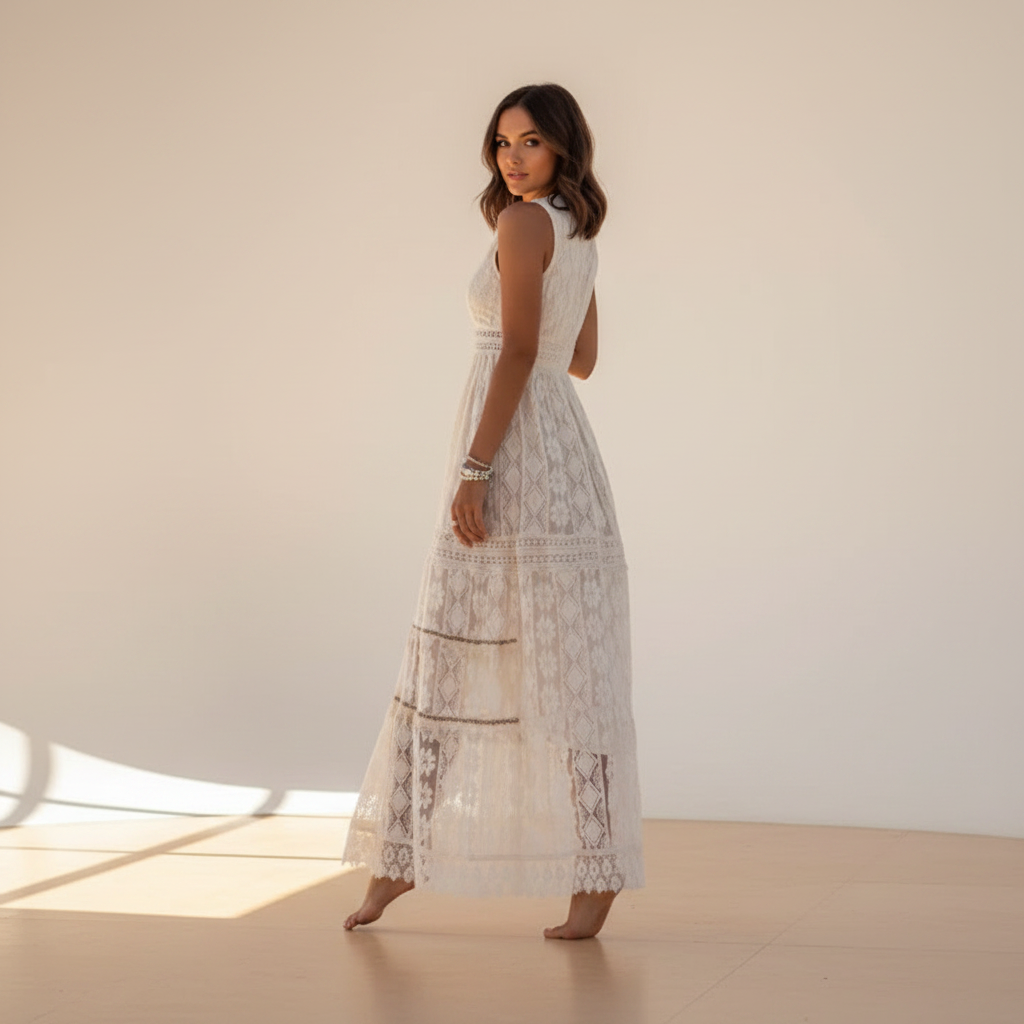 Barbarra - Elegant High-Waist Dress