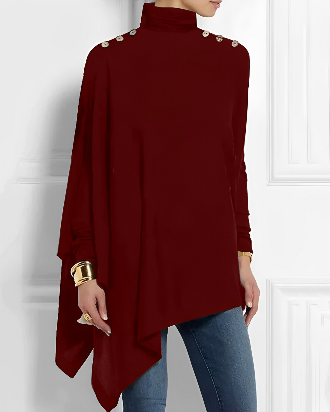 Rhoslyn - Stylish High-Neck Top