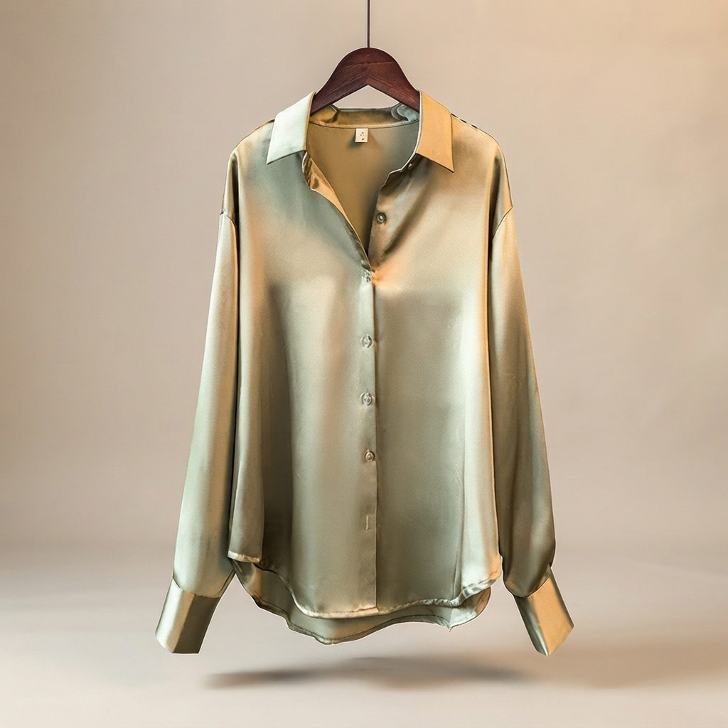 Chazzy - Casual Glossy Blouse