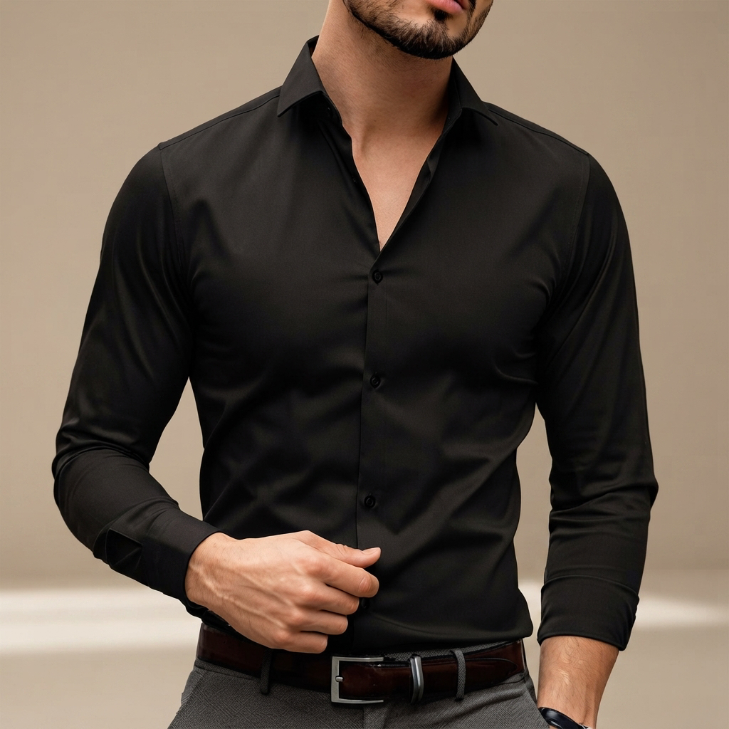 Percy - Easygoing Long-Sleeve Polo Shirt